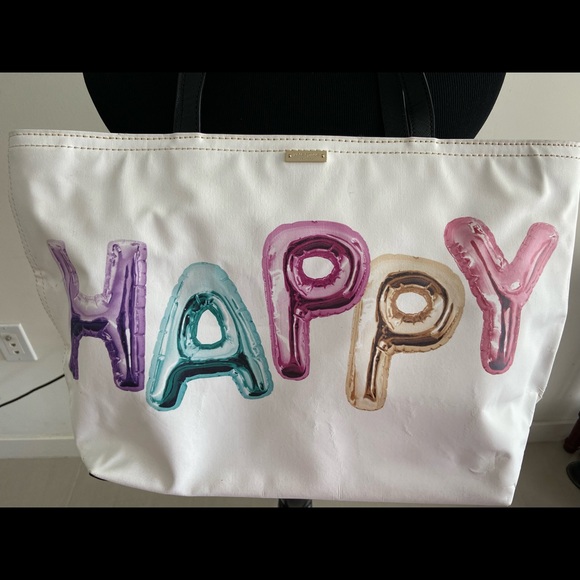 Kate Spade ♠️ Whimsies Happy Balloon Tote Bag - Picture 2 of 8